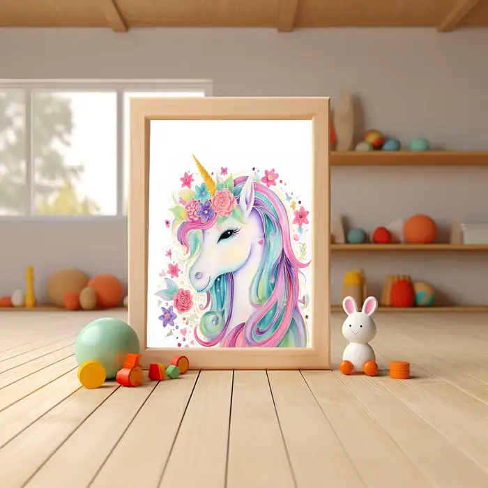 Art mural licorne, affiche de licorne imprimable