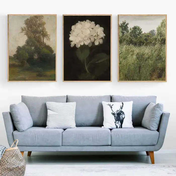 Paysage Mur Art Affiche Vintage Art Print Portrait Croquis Toile