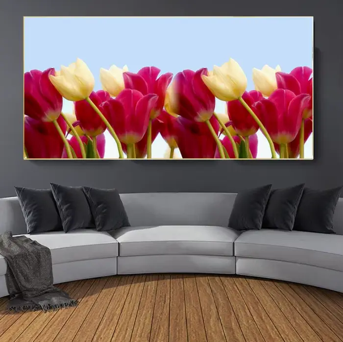 Affiche de fleurs moderne imprimée