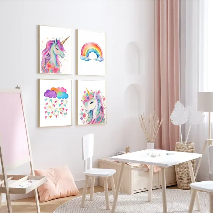 Art mural licorne, affiche de licorne imprimable