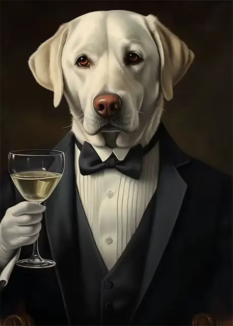 Peinture sur toile d'art de portrait de chien d'animal, affiches drôles de roi de Murcia, impression