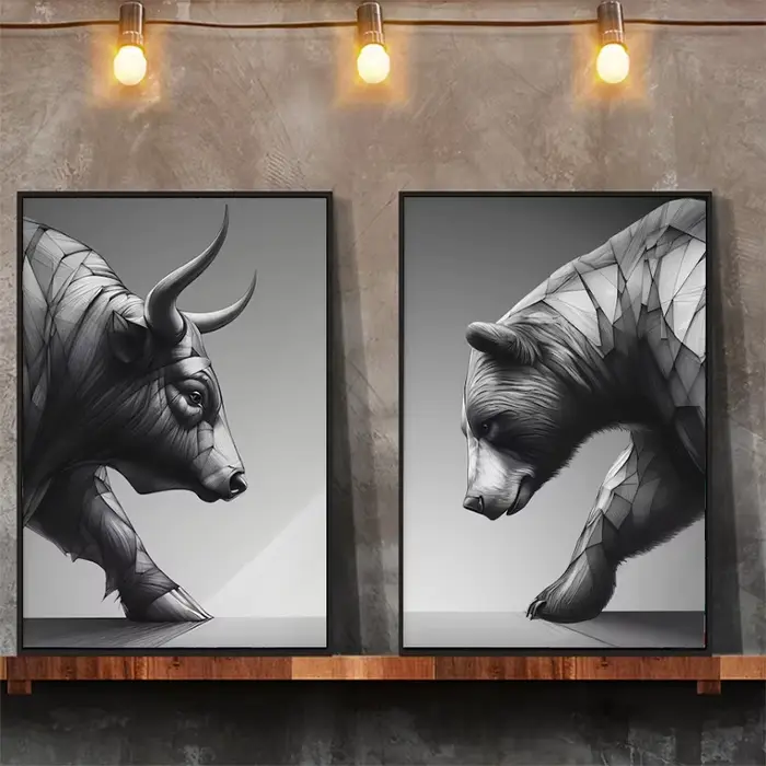 Affiche d'art animalier abstrait
