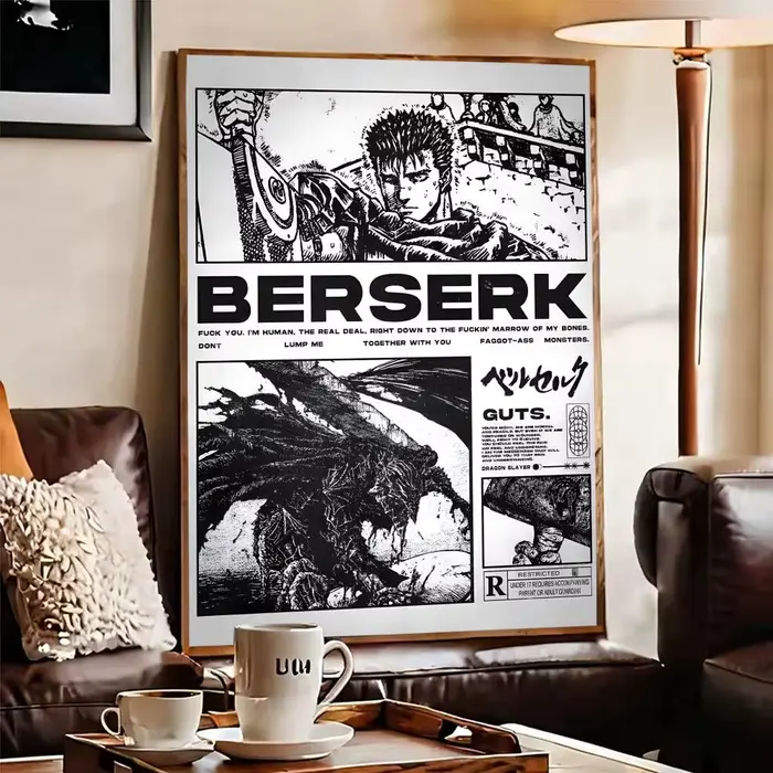 Affiche sur toile avec calligraphie