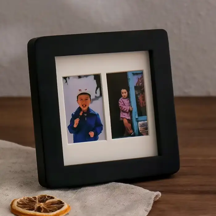 Mini cadre photo vintage créatif en bois, porte-cartes photo pour enfants et bébés, décoration intér