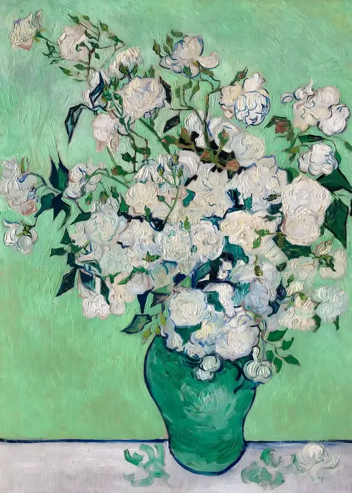 Peinture sur toile sans cadre, impressionniste, Vincent Van Gogh, Bouquet de tournesols dans un vase