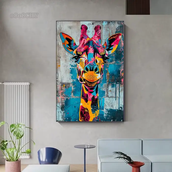 Animaux abstraits chat Lion Graffiti Art toile peinture coloré Animal mur Art affiche imprime photos Cuadros salon décor