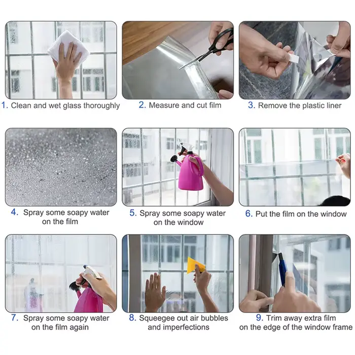 13 pièces 20x30cm Bundle Film de fenêtre vitrail décoratif Uv