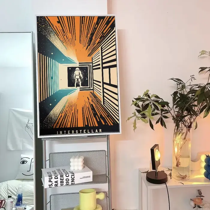 Affiches de film de science-fiction classique interstellaire et peinture sur toile murale