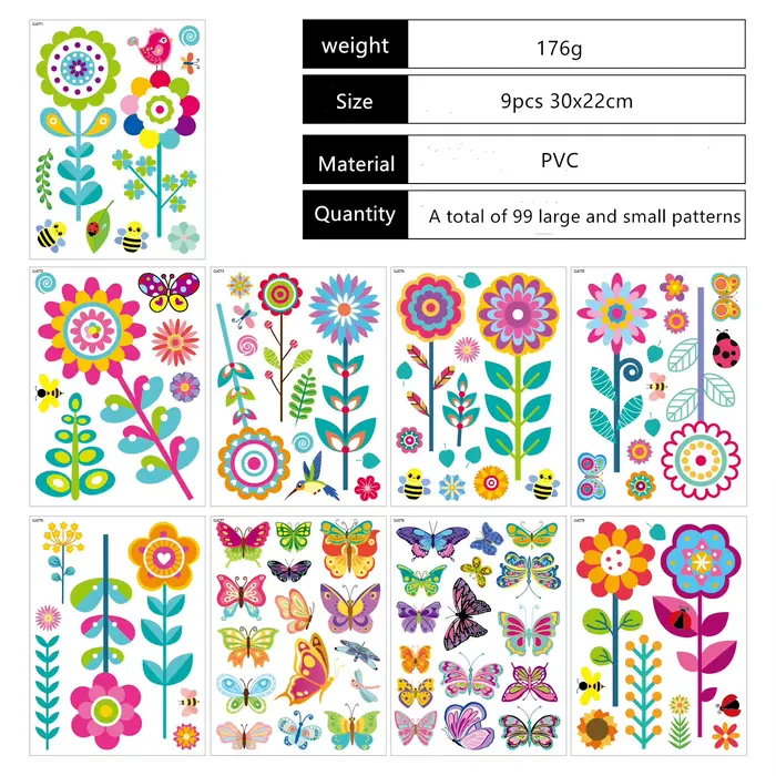 Autocollant mural coloré pour chambre d'enfant