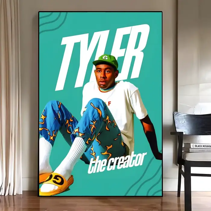 T-Tyler T-the C-CreatorES – affiches imprimées en aquarelle, décoration murale, affiches auto-adhésives, papier imperméable