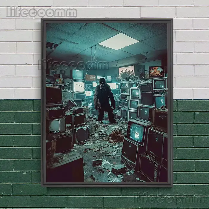 Toile d'art mural Vintage Bigfoot Sloppy et défini