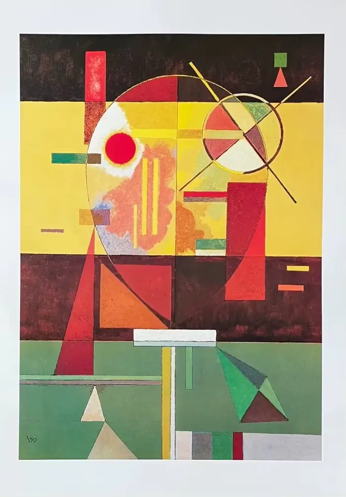Wassily Kandinsky-Affiche de Décomposition Géométrique Rétro en Toile, Art Mural Customisé, Décor de