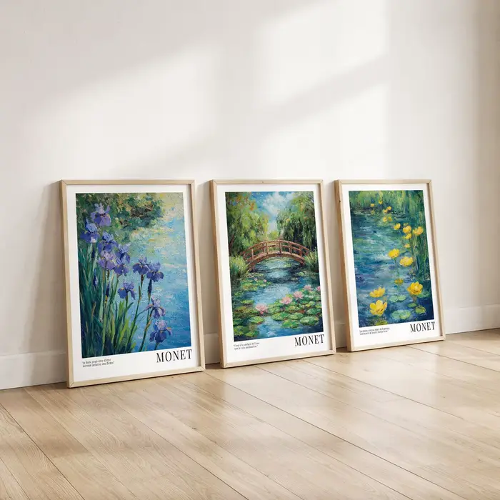 Monet – ensemble d'imprime de nénuphars