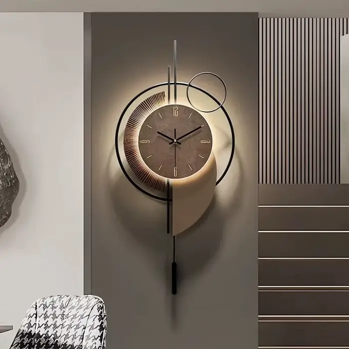 Horloge murale haut de gamme 2025 nouveau modèle avec lumières