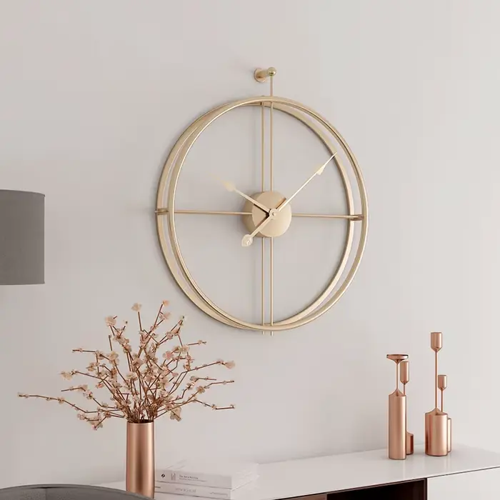 Grande horloge murale silencieuse de 55 cm, design moderne, pour la décoration de la maison, du bureau, style européen, horloge murale suspendue