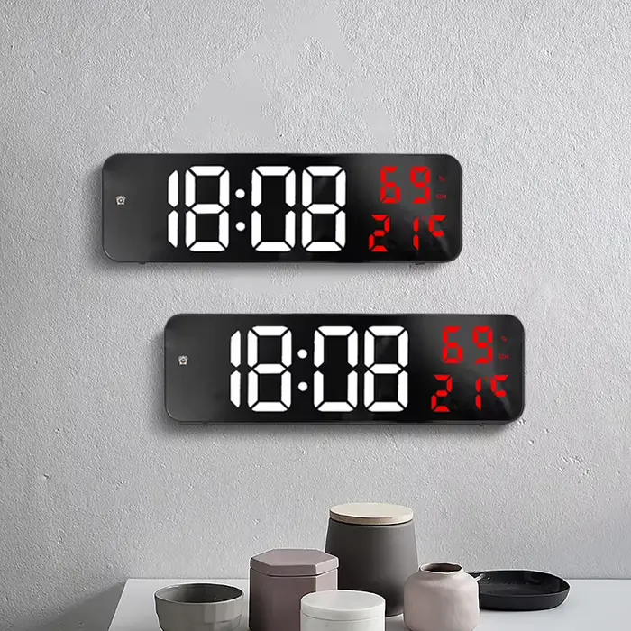 Horloge murale numérique à grand écran LED
