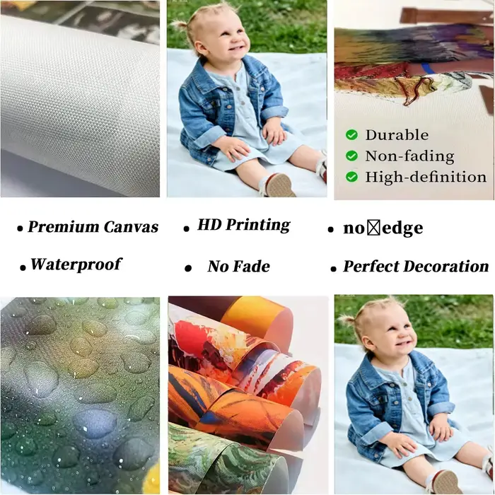 Peinture sur toile personnalisable avec texte personnalisé