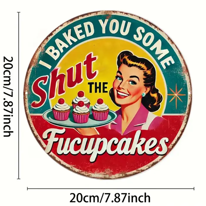 Décoration murale bohème « I Baked You Some Cupcakes » - pour la maison, le café, le bar et le garag