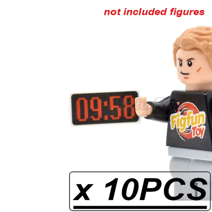 Horloge murale personnalisée imprimée, blocs de construction en briques, 1x2 2x2, MOC, briques décor