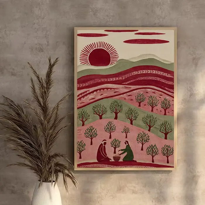 Affiche abstraite sur toile