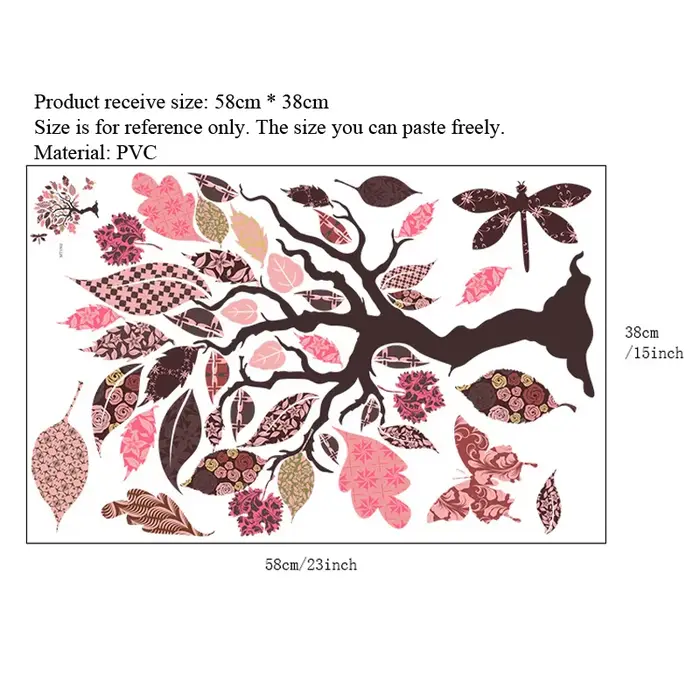 Autocollant Mural arbre coloré