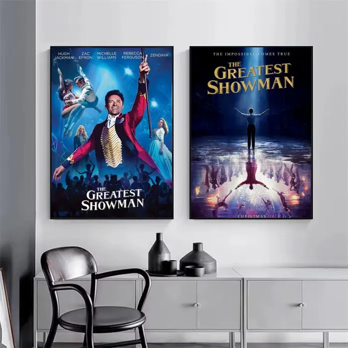 Affiche du film T-The Greatest Showman, impression artistique murale esthétique moderne, affiche minimaliste, décoration de chambre à coucher, salon, décoration de la maison, cadeau