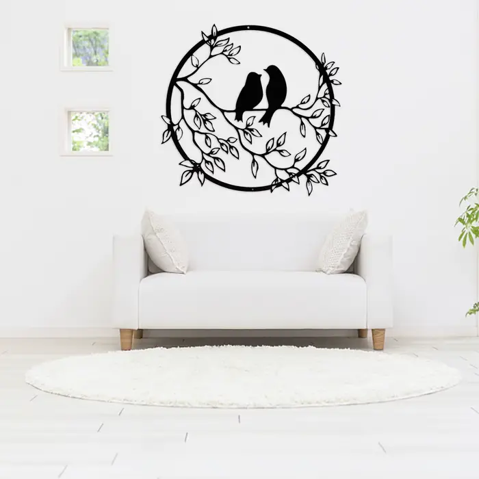 Silhouette d'Oiseaux sur Branche