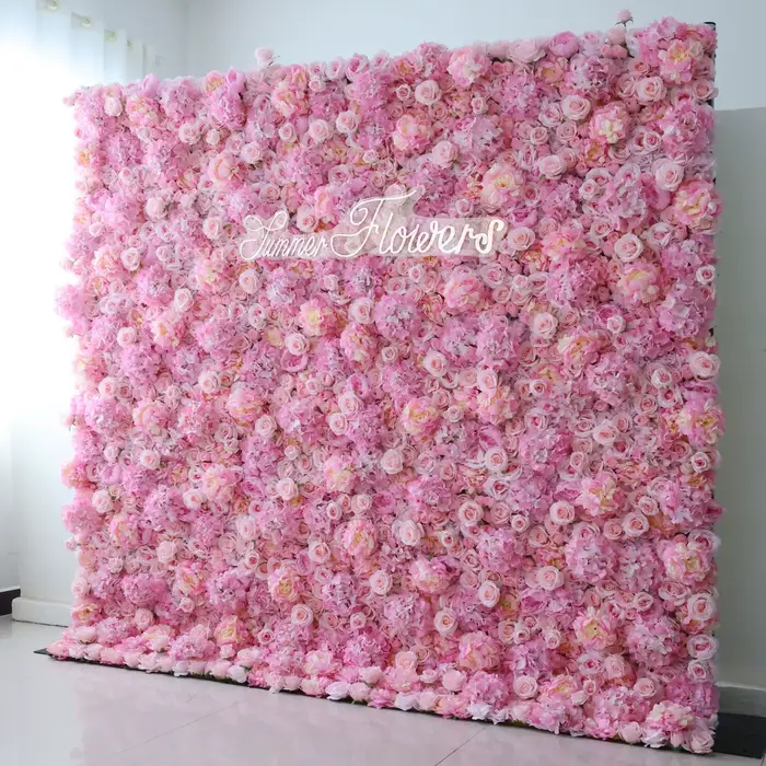 Filet mural de fleurs en tissu