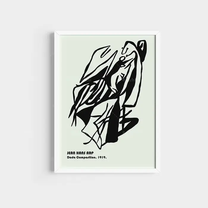 Ensemble d'impression Jean Hans Arp, ensemble d'impression minimal, ensemble d'affiches bohème, affiche sur toile de décoration murale Bauhaus