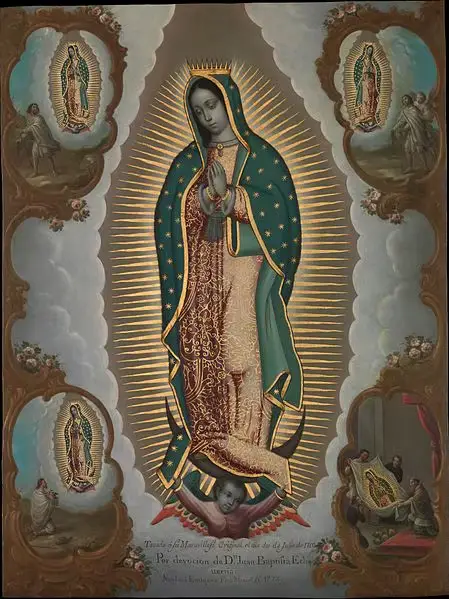 Peinture religieuse de la vierge de gua alupe avec les quatre apparences, peinture d'art à impressio