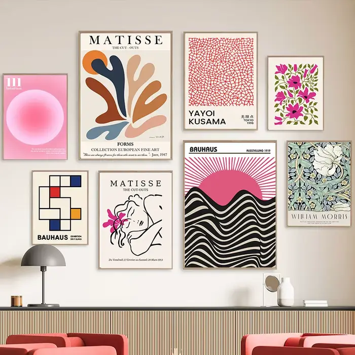 Affiche abstraite Picasso Bauhaus Matisse