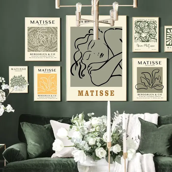 Matisse – affiches de femme à fleurs abstraites