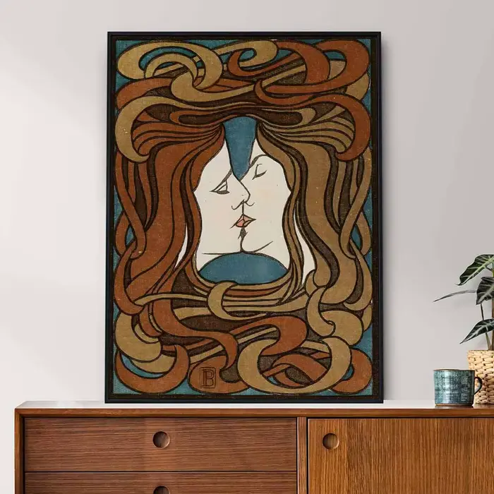 Affiche rétro d'art Nouveau