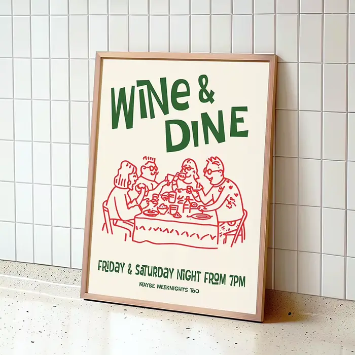 Toile de cuisine rétro imprimée