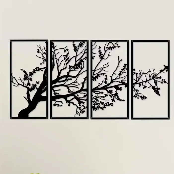 Ensemble d'art mural en métal pour la décoration intérieure et les espaces modernes