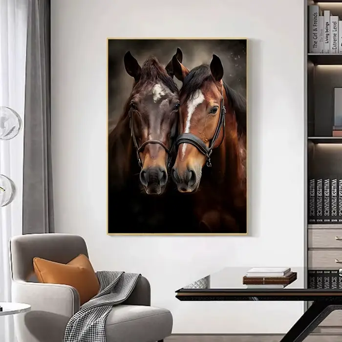 Affiche sur toile de cheval d'animaux sauvages