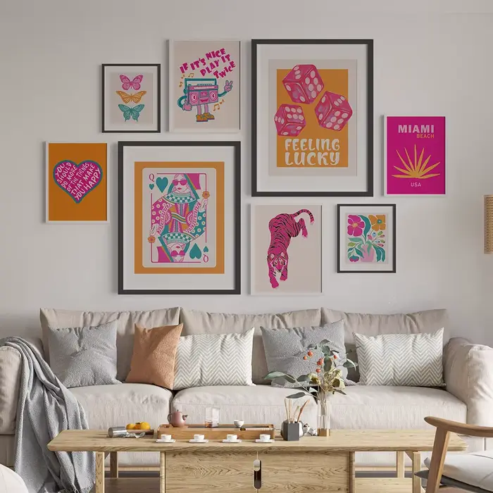 Ensemble d'art mural Preppy de 15 pièces