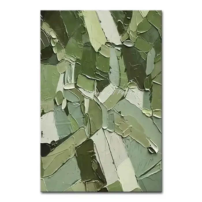 Mintura, peinture à l'huile sur toile de terrain de Tennis vert à Texture abstraite peinte à la main
