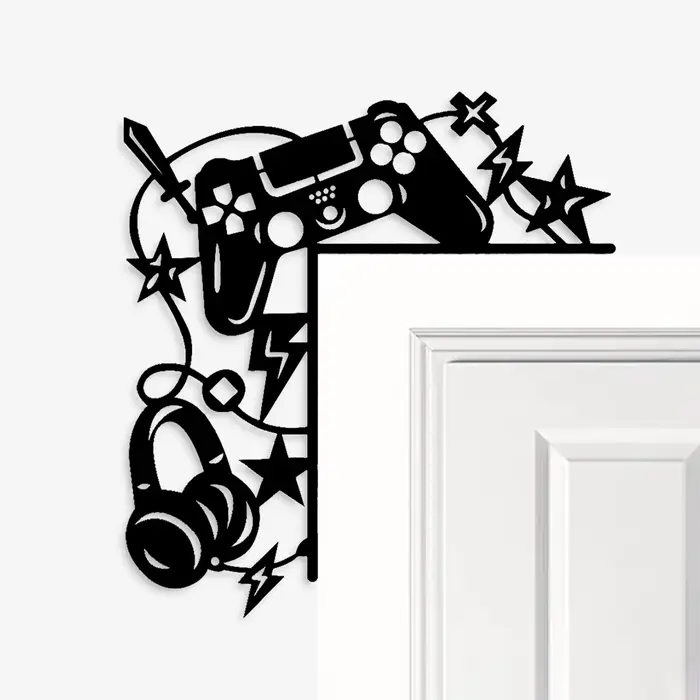Peinture d'art en fer pour porte de Gamer