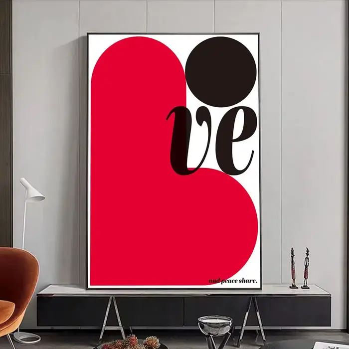 Affiche d'amour rouge pour la saint-valentin, impression HD, toile murale personnalisée, Photos d'ar