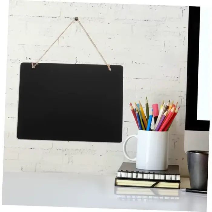 Tableau noir double face avec cordon de suspension