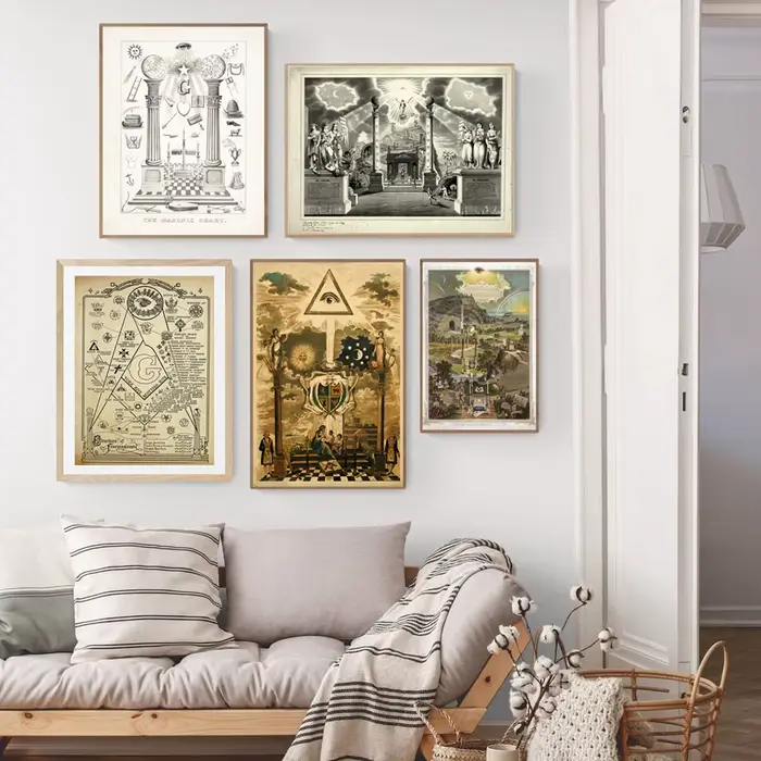 Freemason graphic – affiche Vintage