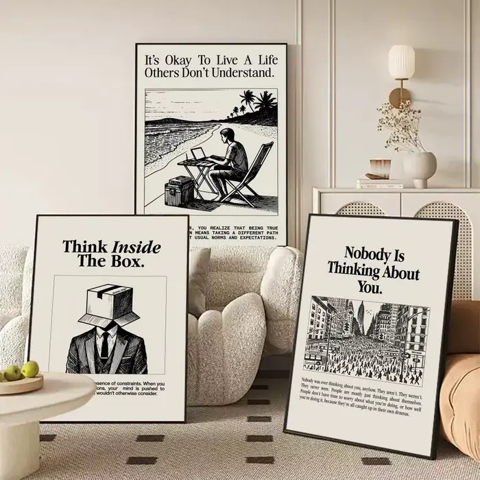 Affiche de Discipline inspirante, autocollant de l'espace parfait, auto-adhésif pour bureau, Home cinéma, décor artistique mural, cadeau fantaisie