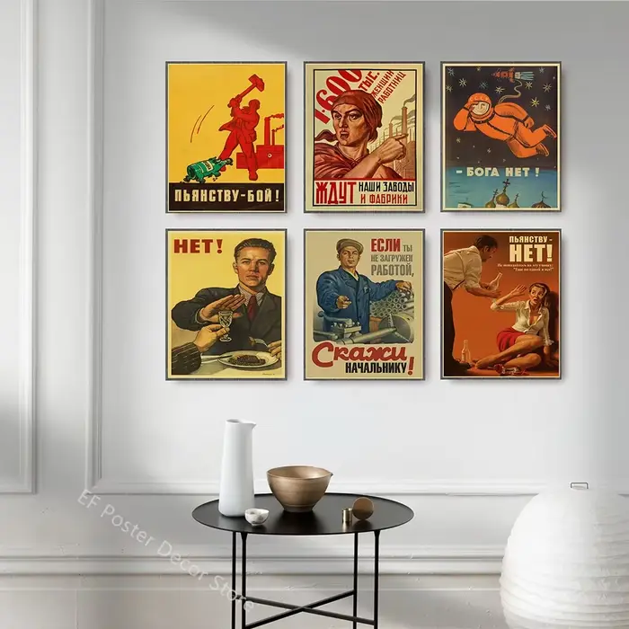 Affiche Vintage Staline URSS CCCP