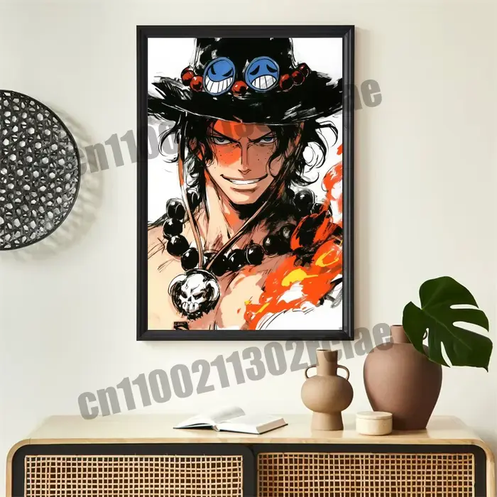 Affiche d'art de peinture sur toile de haute qualité, Anime d'enfance classique japonais une pièce, Luffy, HD, adaptée à la décoration de la chambre à coucher
