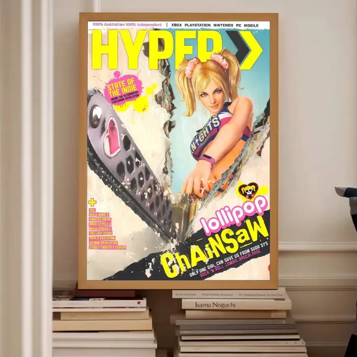 Poster et impressions murales « Classic Hot Lollipop Game Chainsaw Cute Girl » pour chambre moderne