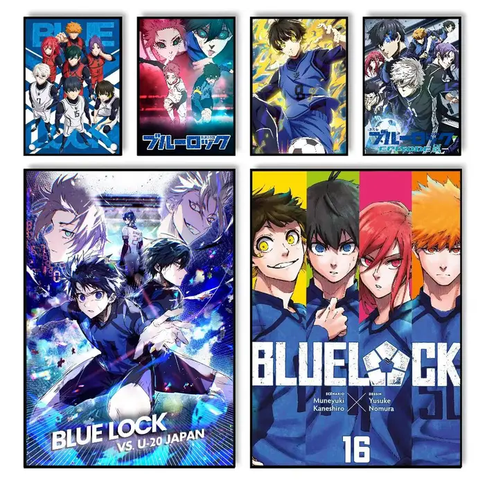 Affiche murale pop L-Lock Anime b-blue