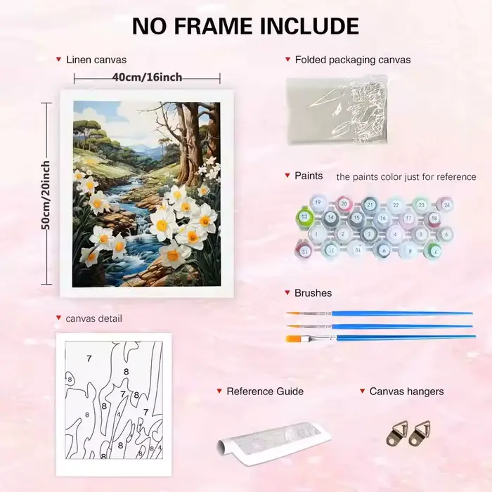 Peinture par numéros de champ de fleurs