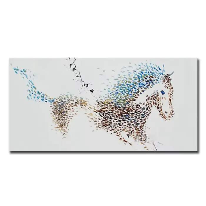 Peinture à l'huile de cerf de tuyau d'art d'animal peint à la main