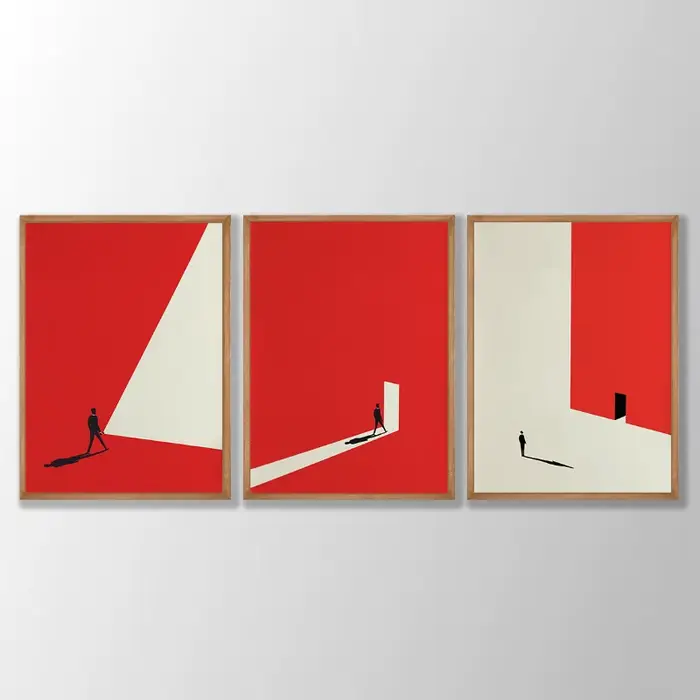 Affiche géométrique abstraite moderne Bauhaus
